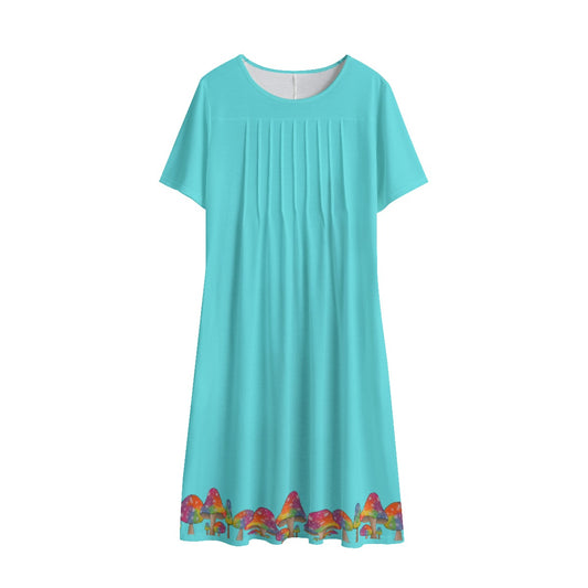 Mushroom Pocket Dress Blue